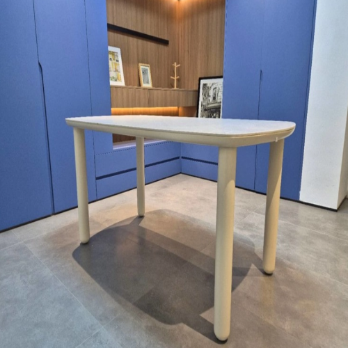 pebble cream dining table