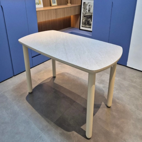 pebble cream dining table